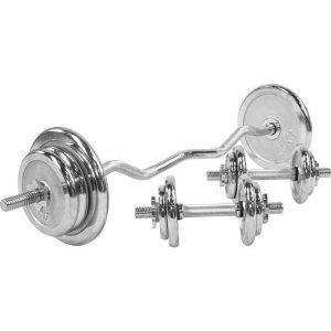 Curlstång Hantlar CHROME - 70kg